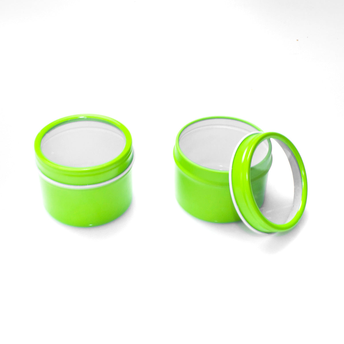 Color Deep Round Window Top Tin Containers