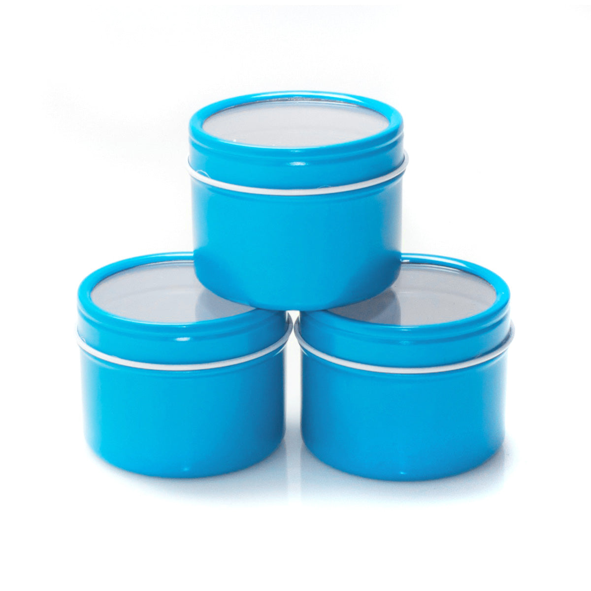 Color Deep Round Window Top Tin Containers
