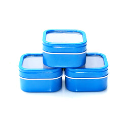 Color Seamless Square Window Cube Slip Top Lid Tin Containers