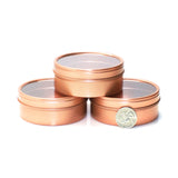 Rose Gold Round Shallow Window Top Tins